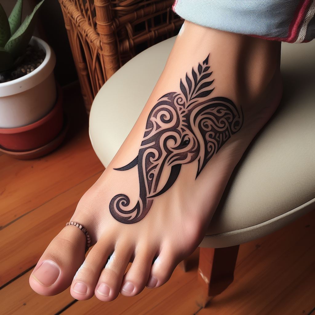 Tribal Elephant Tattoo 16