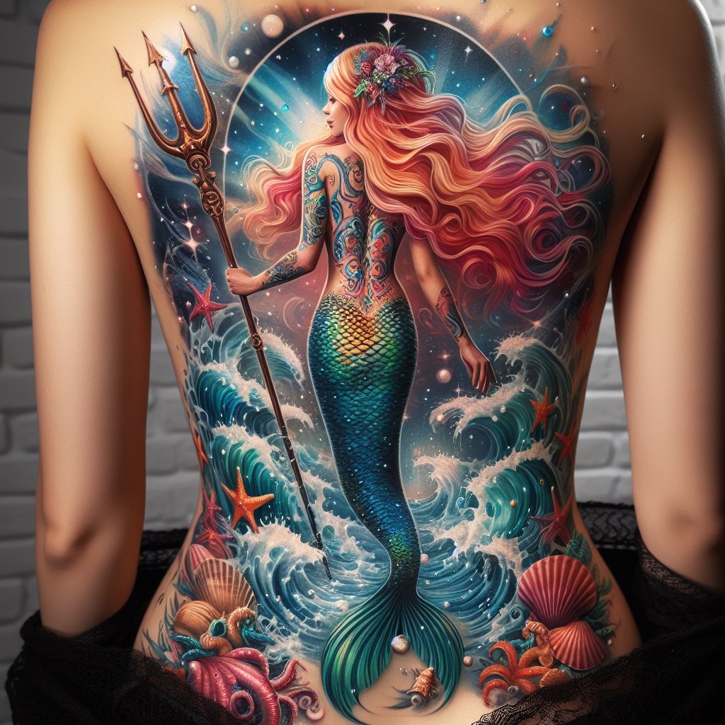Goddess Mermaid Tattoo 9