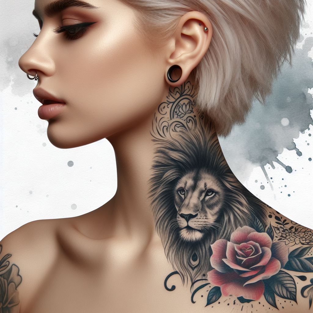 Lion Tattoo For Women 12