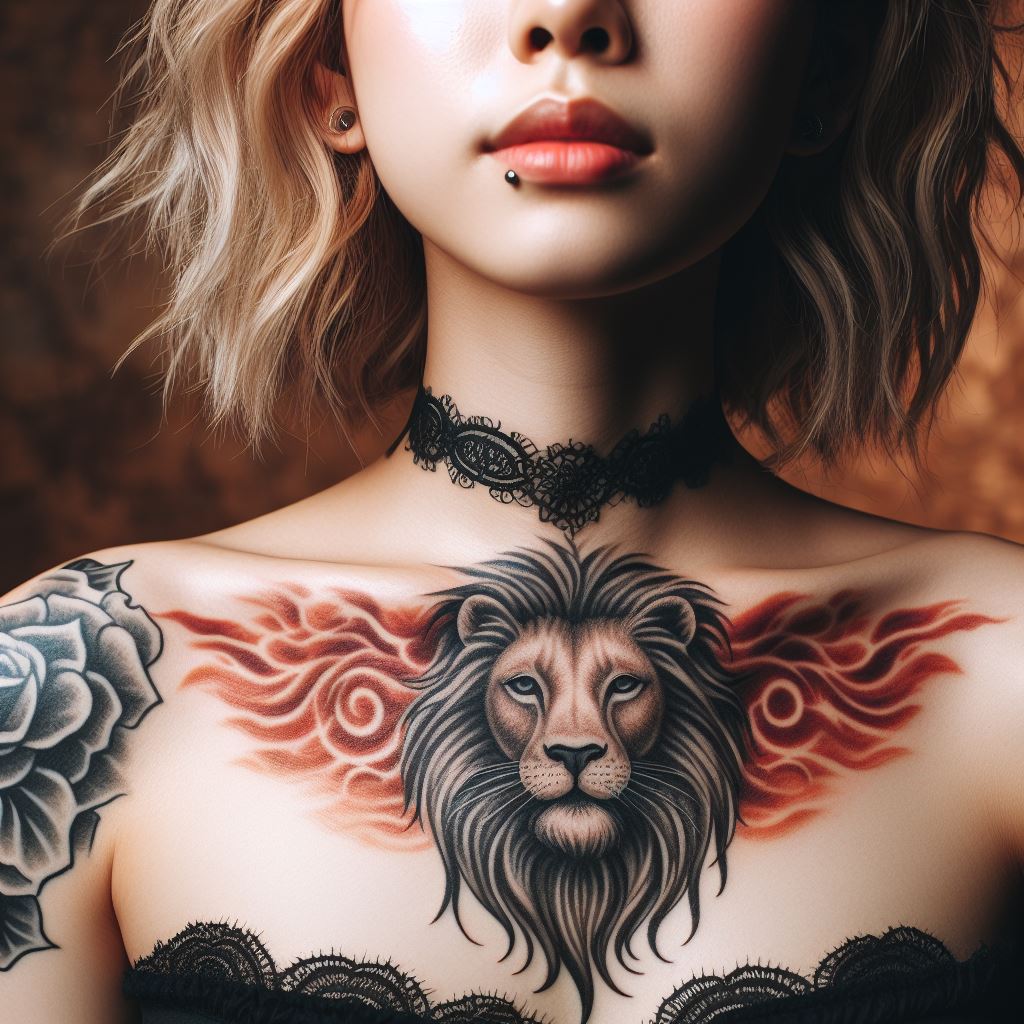 Lion Tattoo For Women 8