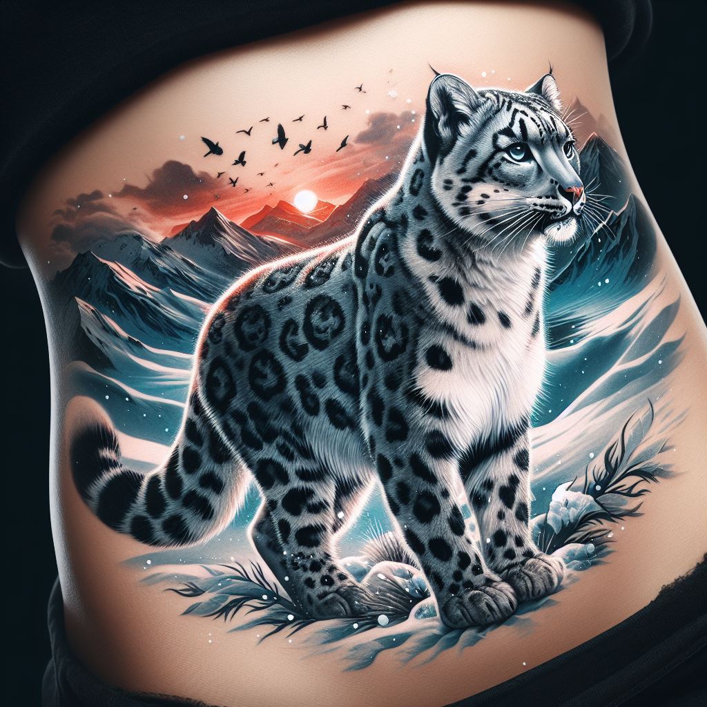 Snow Leopard Tattoo 8