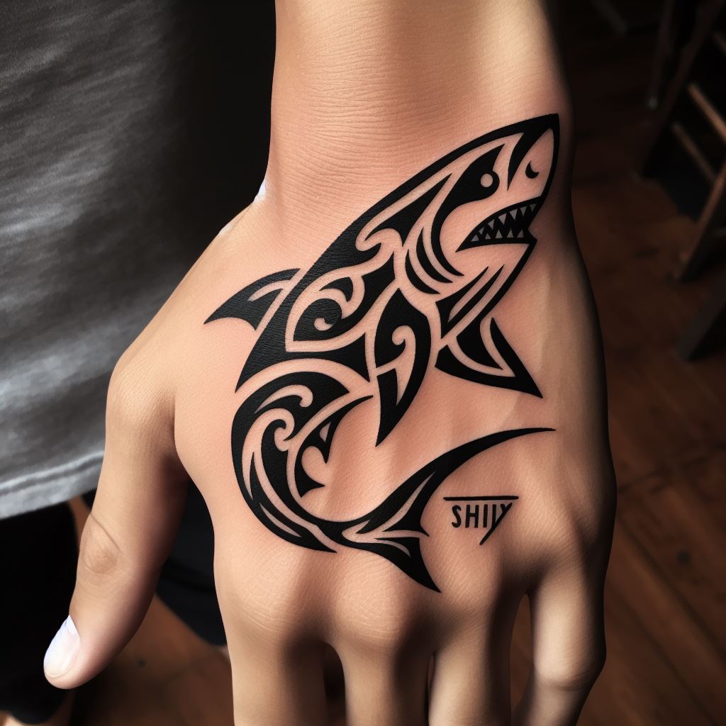 Tribal Shark Tattoo 16