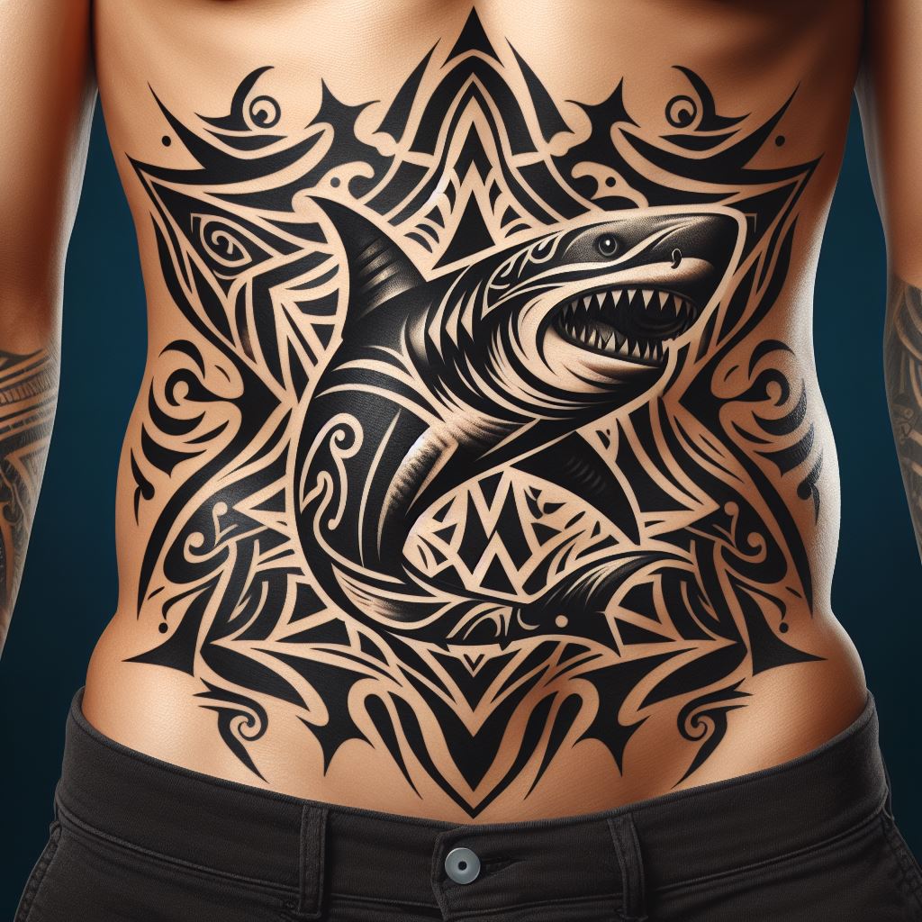 Tribal Shark Tattoo 6