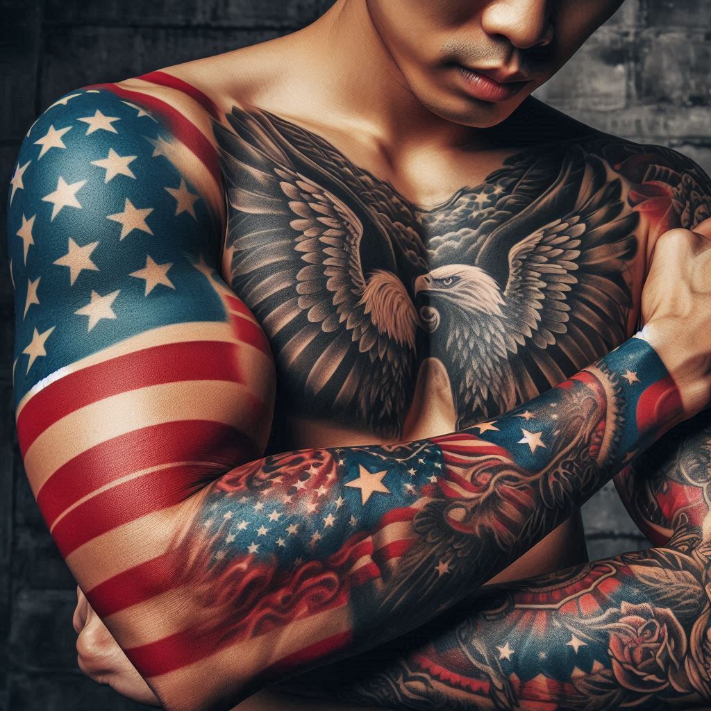 American Flag Tattoo Sleeve 2