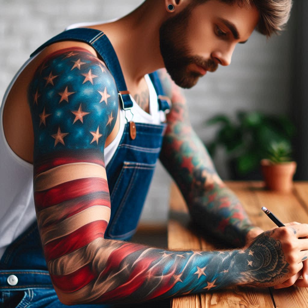 American Flag Tattoo Sleeve 5