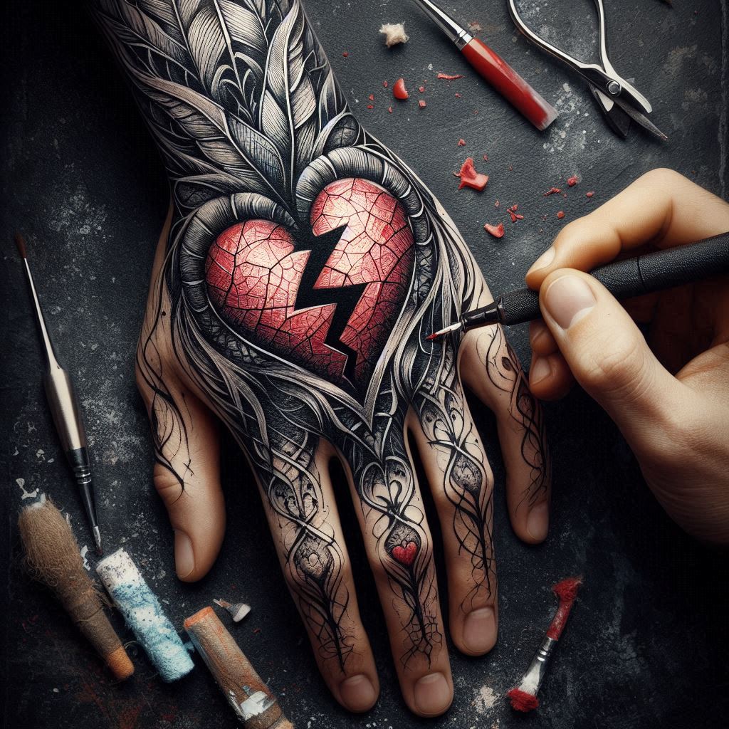 Broken Heart Tattoo 1