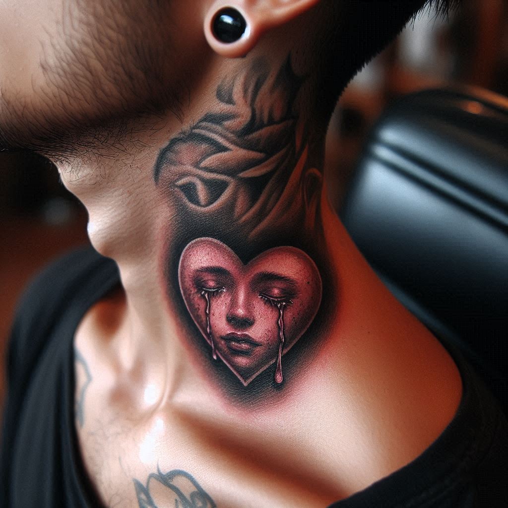 Crying Heart Tattoo 11