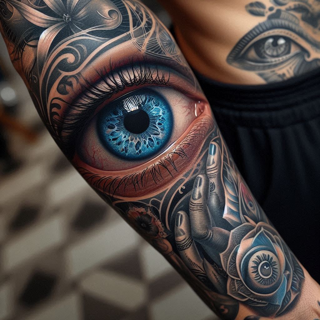 Eye Tattoo on Arm 1