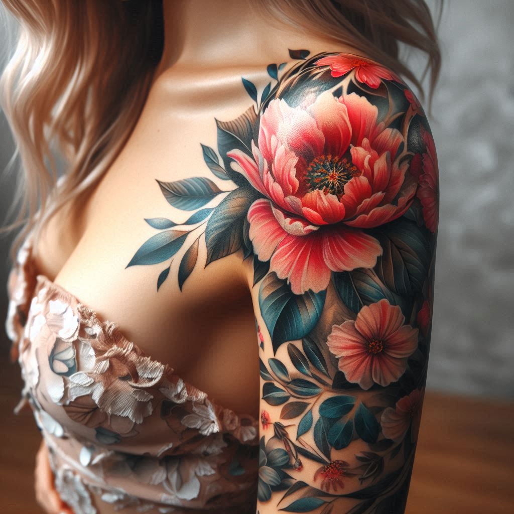 Flower Tattoo Sleeve 5