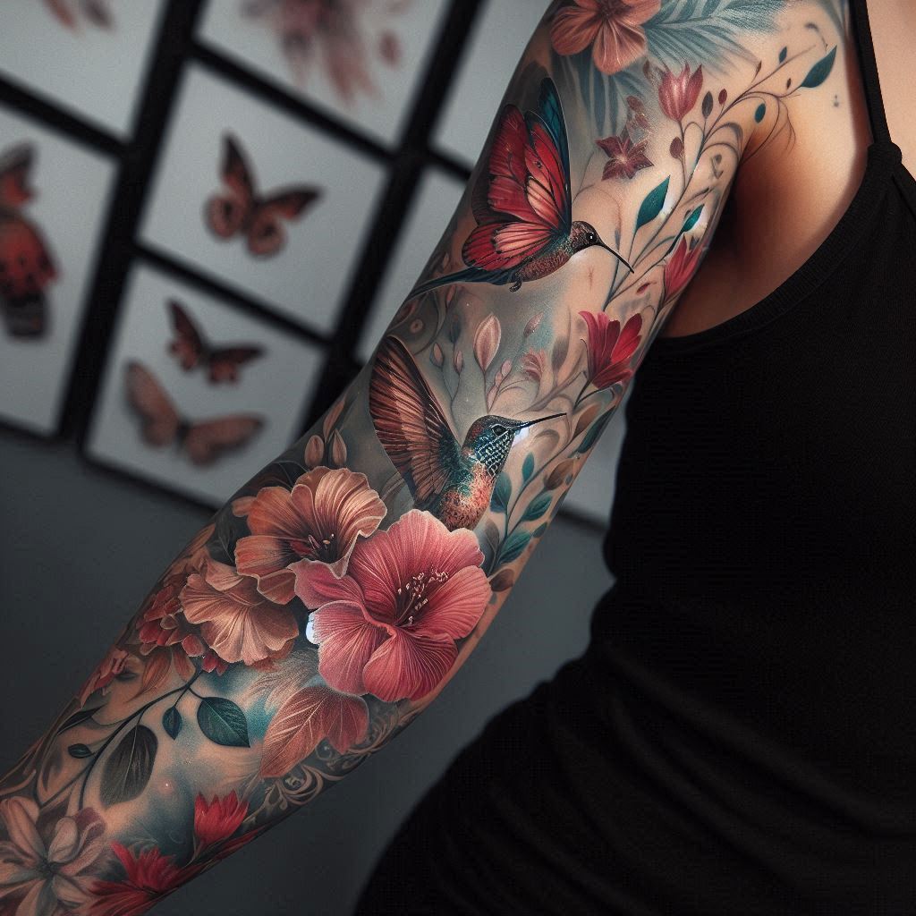 Flower Tattoo Sleeve 7