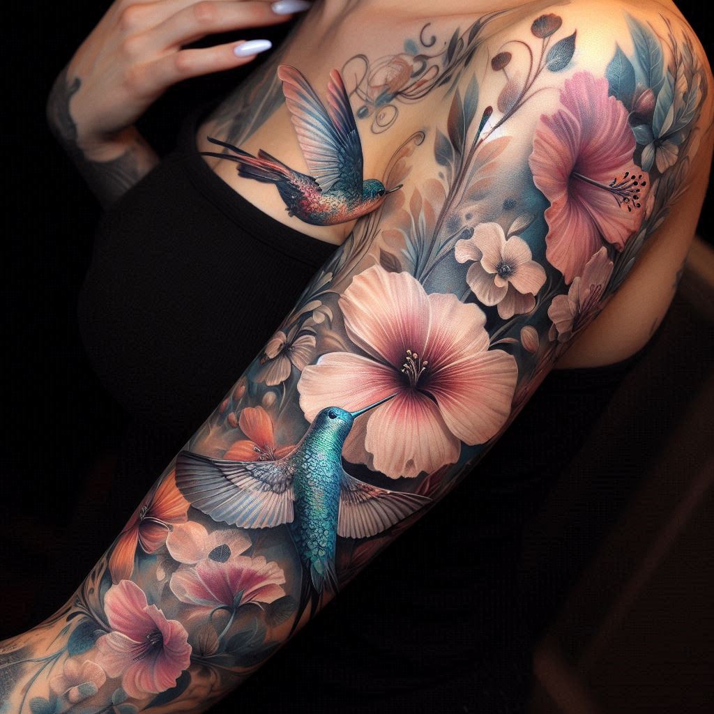 Flower Tattoo Sleeve 8