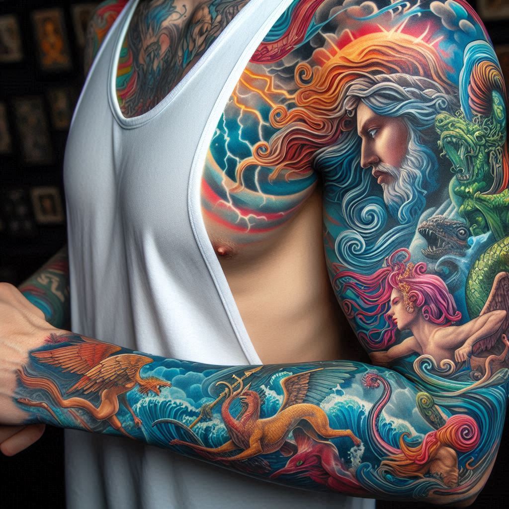 Greek Mythology Tattoo Sleeve 2