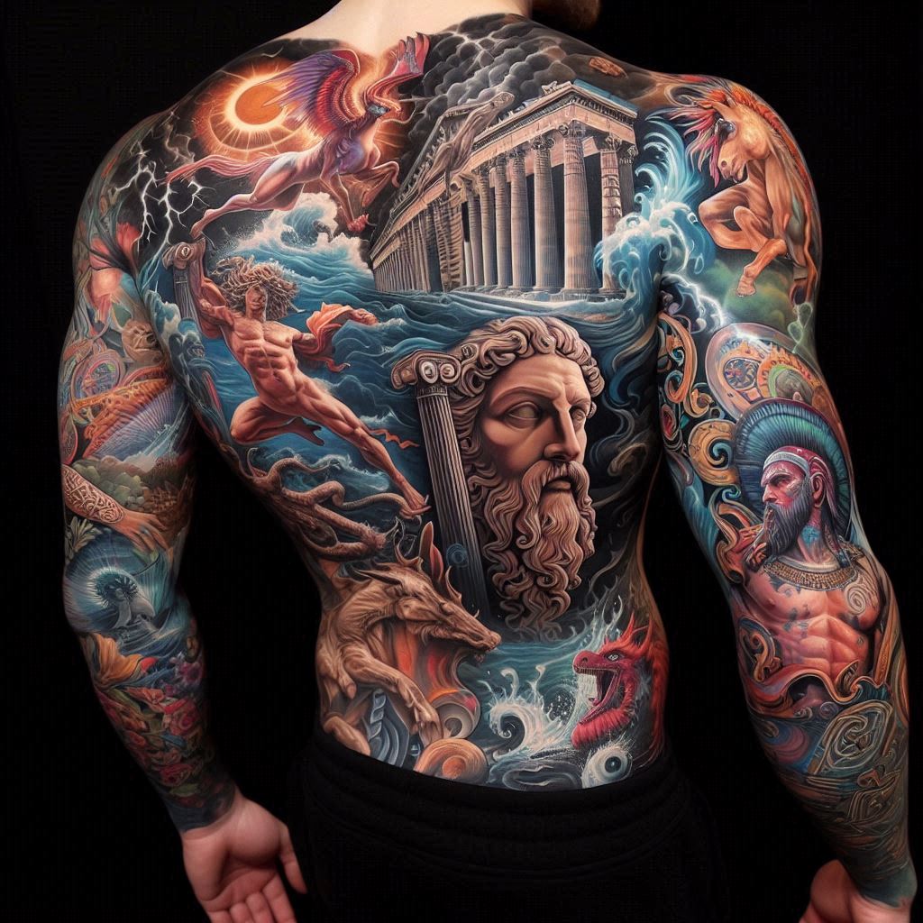 Greek Mythology Tattoo Sleeve 7