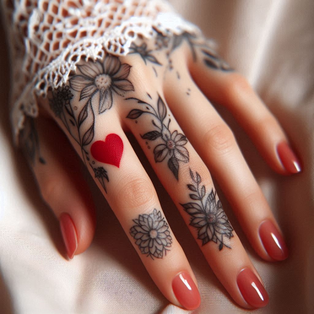 Heart Tattoo on Finger 4