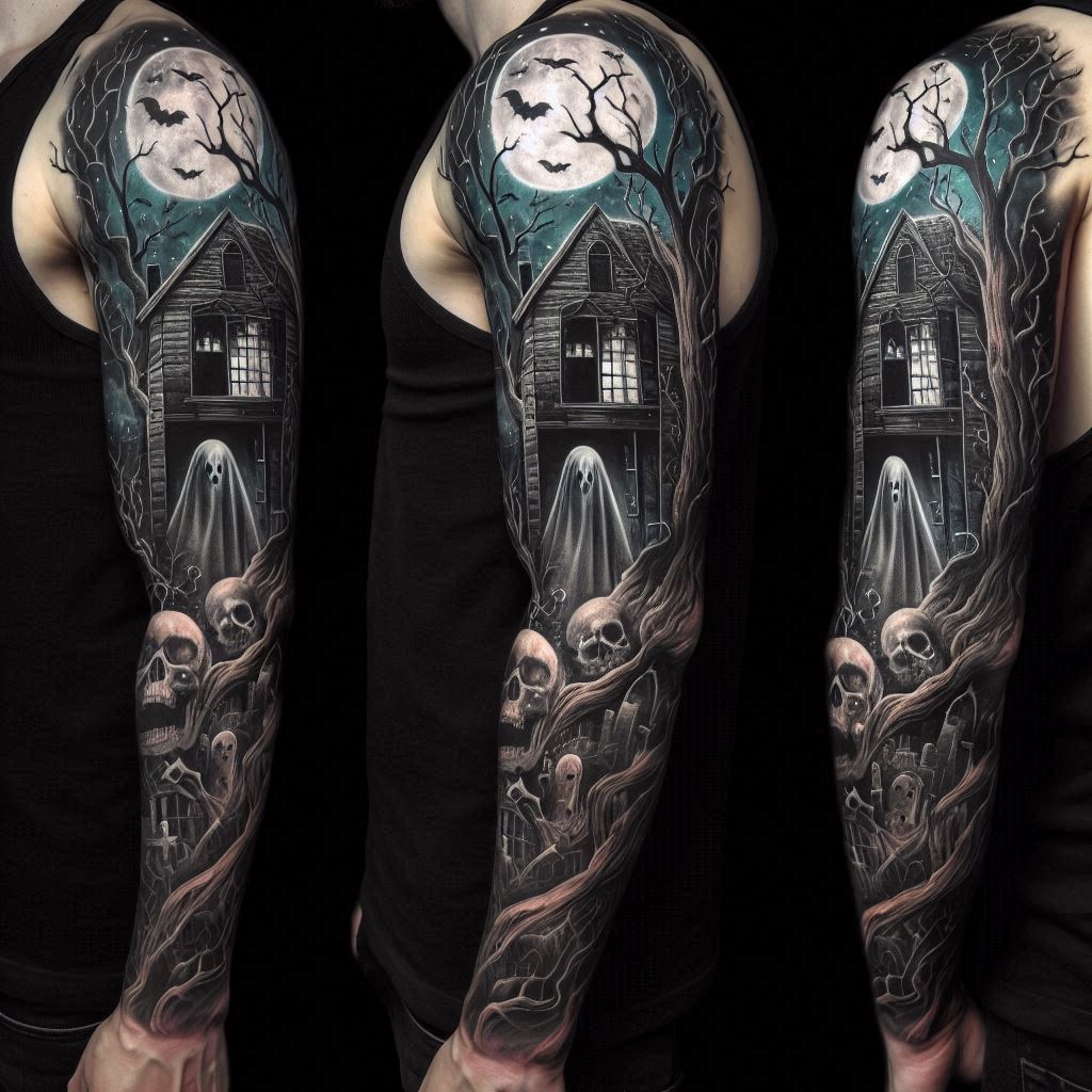 Horror Tattoo Sleeve 9