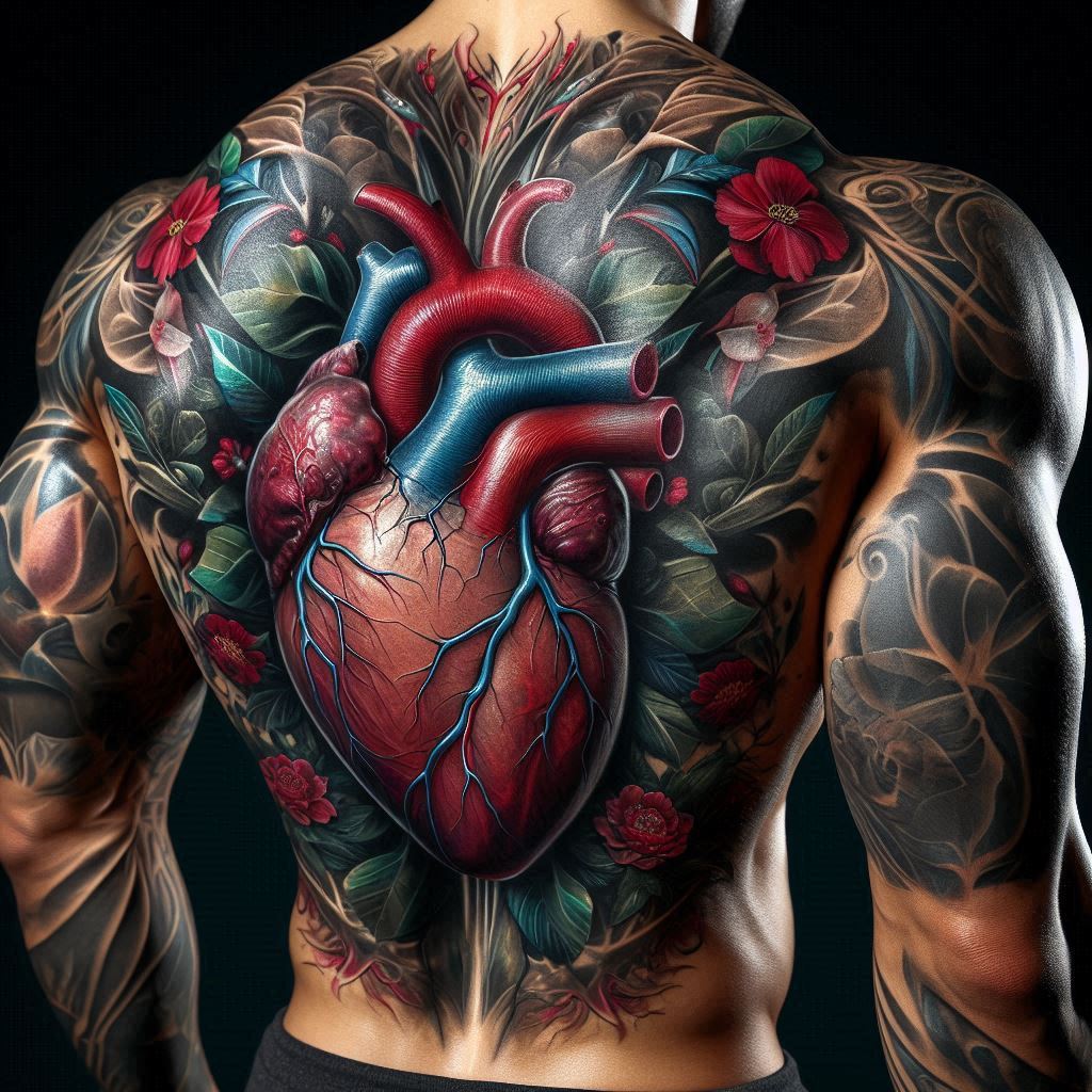 Realistic Heart Tattoo 10