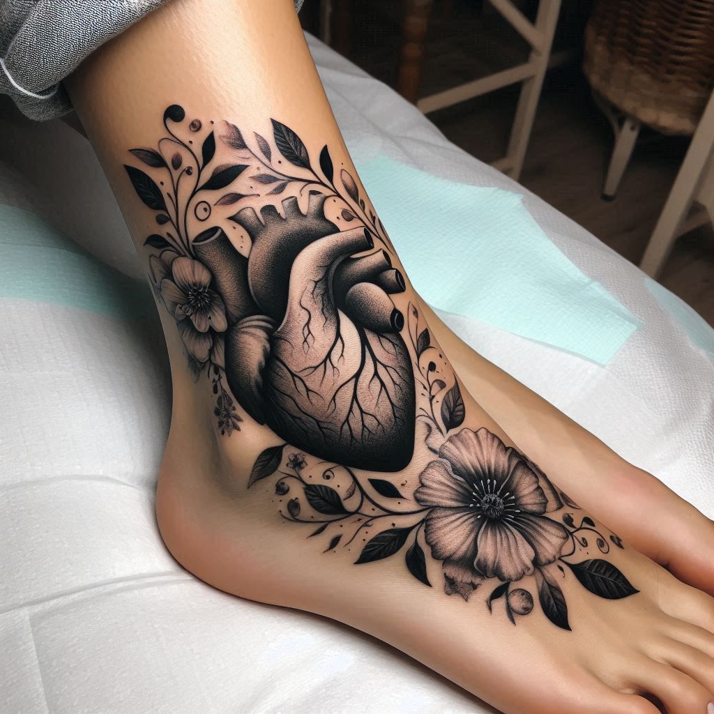 Realistic Heart Tattoo 16