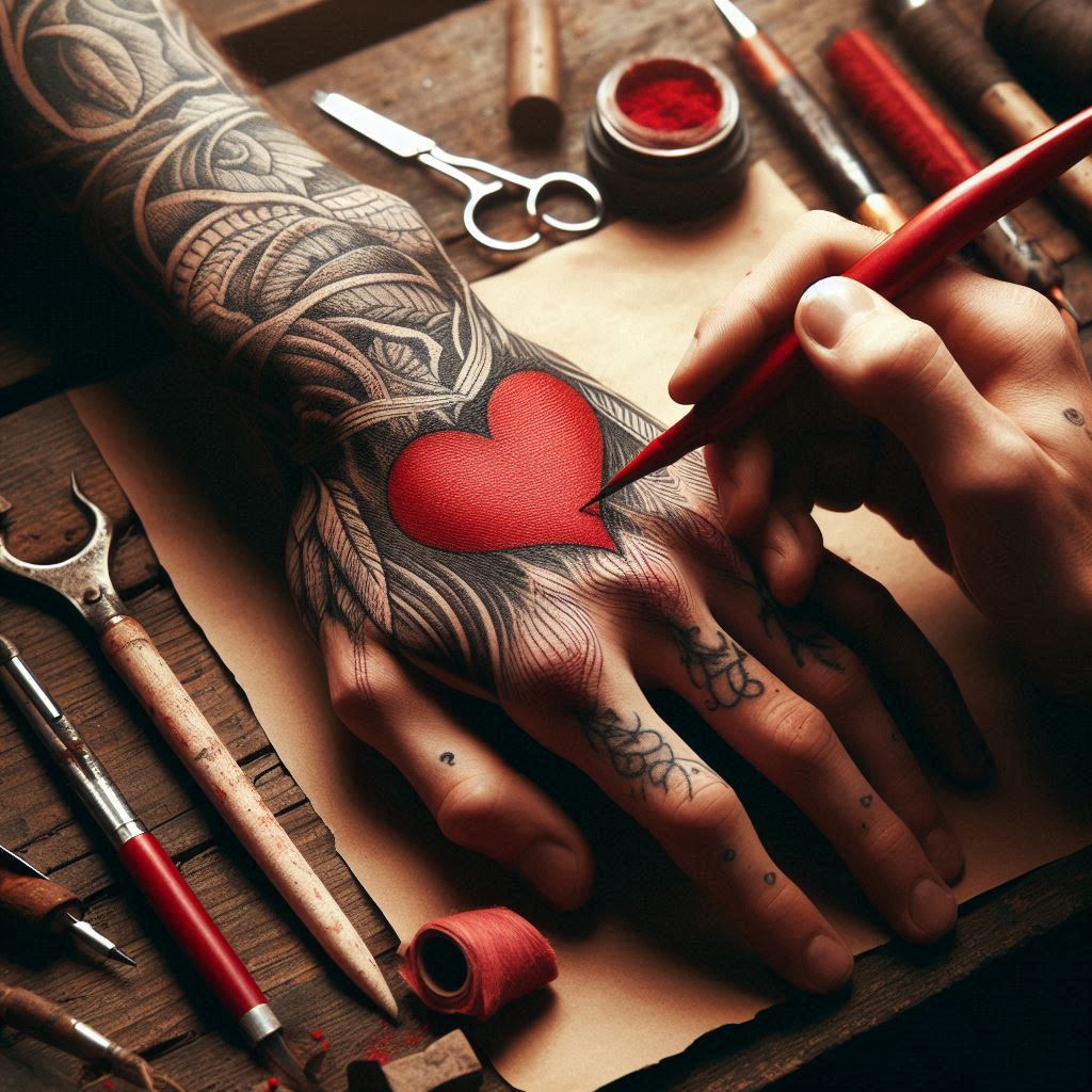 Red Heart Tattoo 17