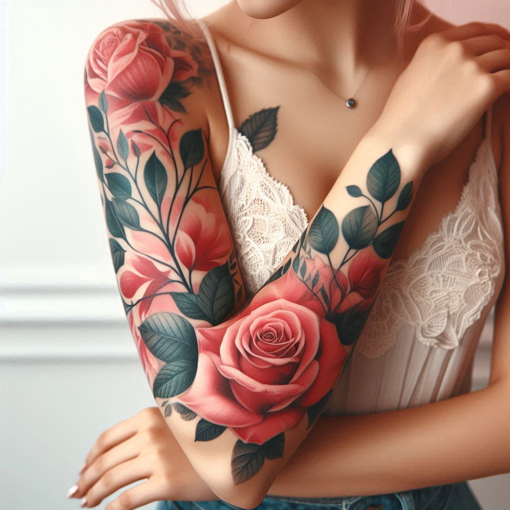 Rose Tattoo Sleeve 4