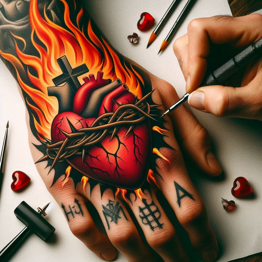 Sacred Heart Tattoo 2