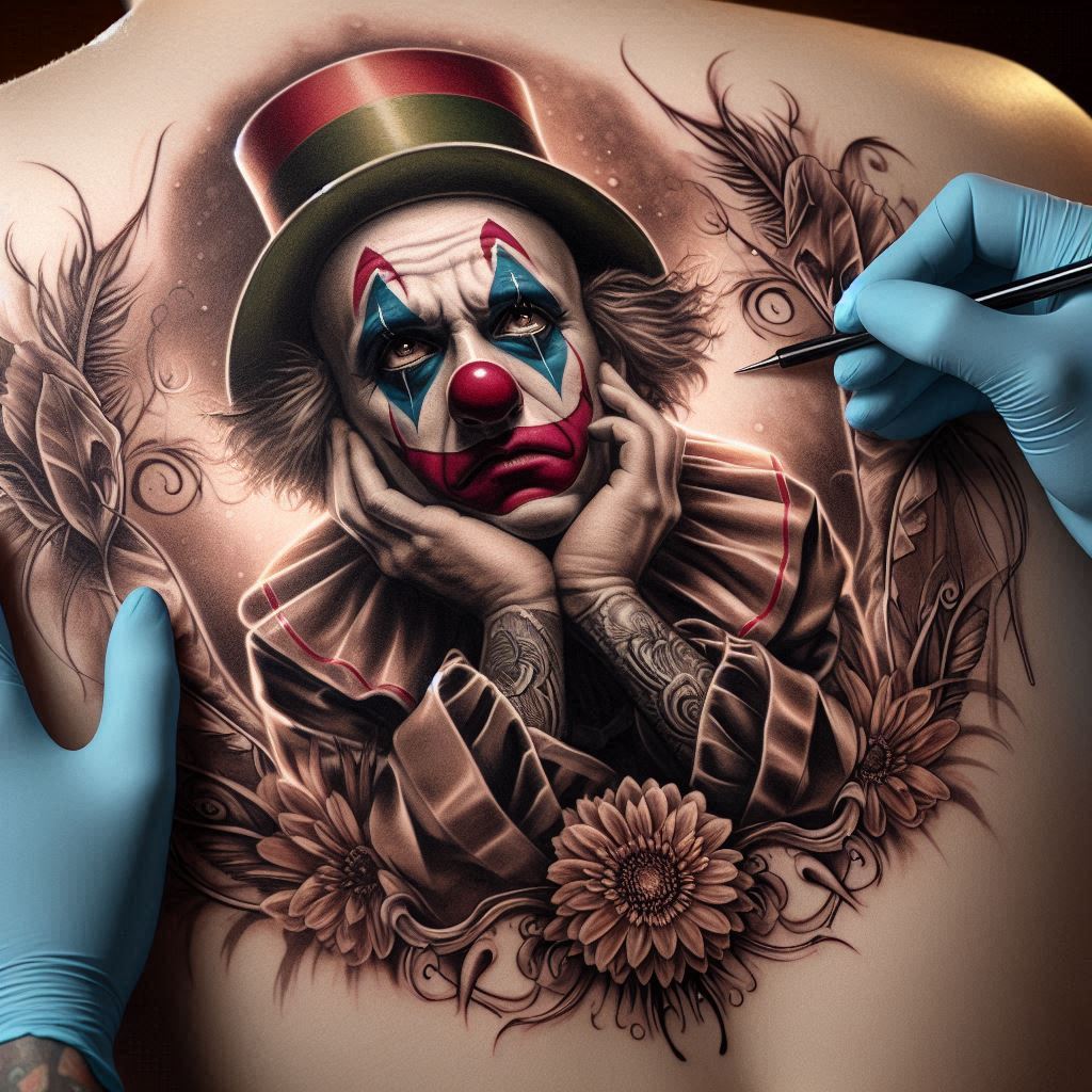 Sad Clown Tattoo 10