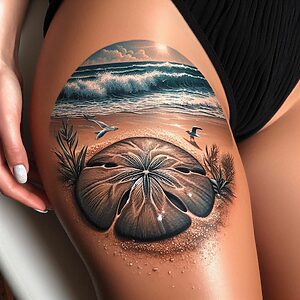 Sand Dollar Tattoo 15