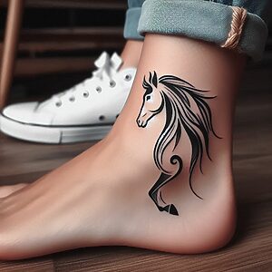 Simple Horse Tattoo 17