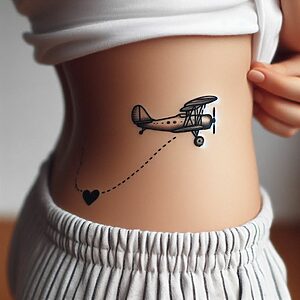 Small Airplane Tattoo 11