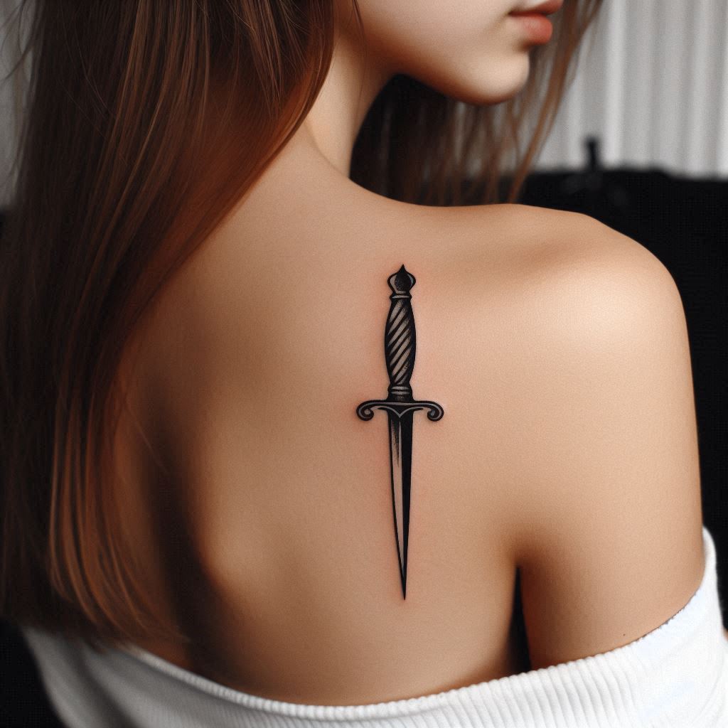 Small Dagger Tattoo 13