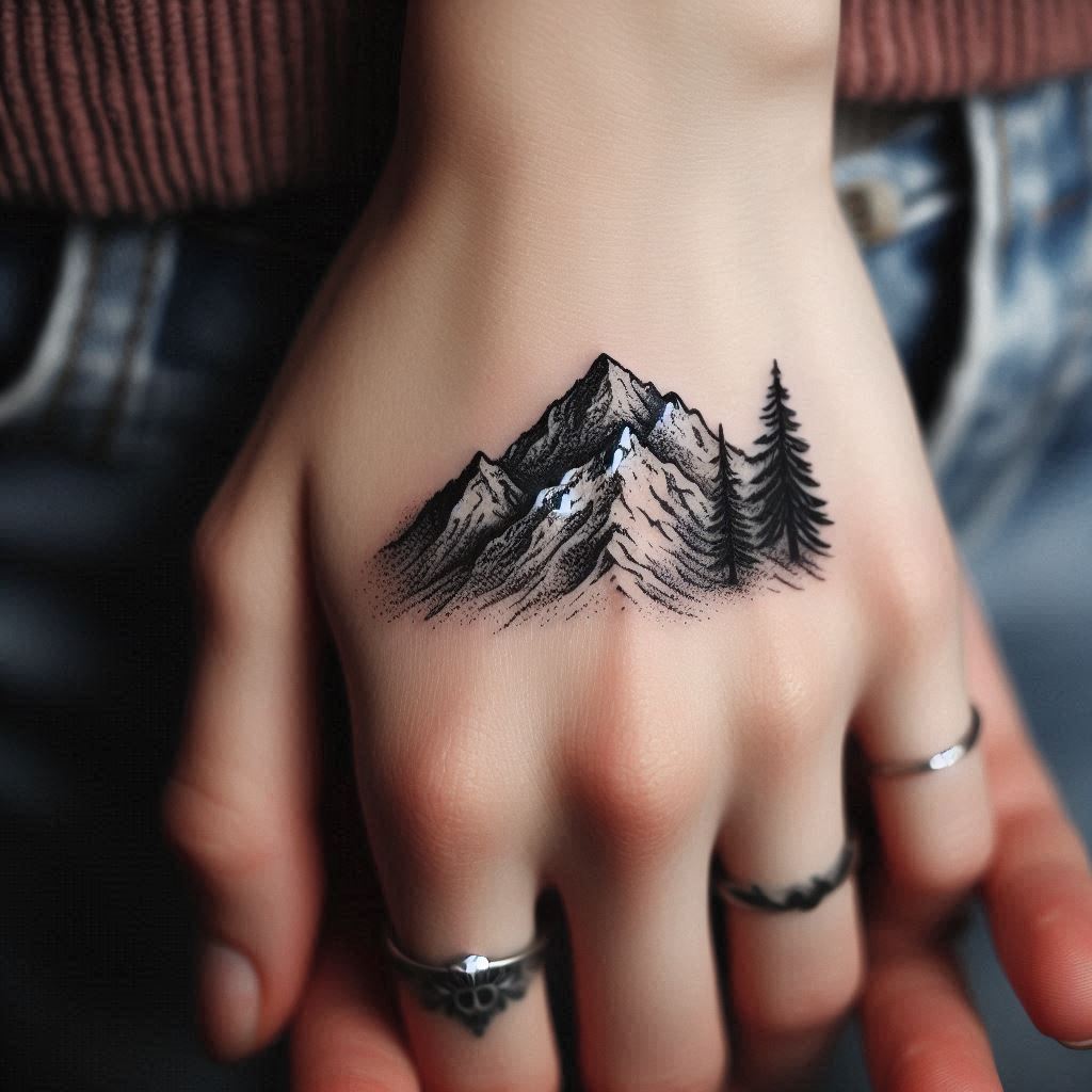 Small Mountain Tattoo 2