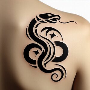 Tribal Snake Tattoo 14