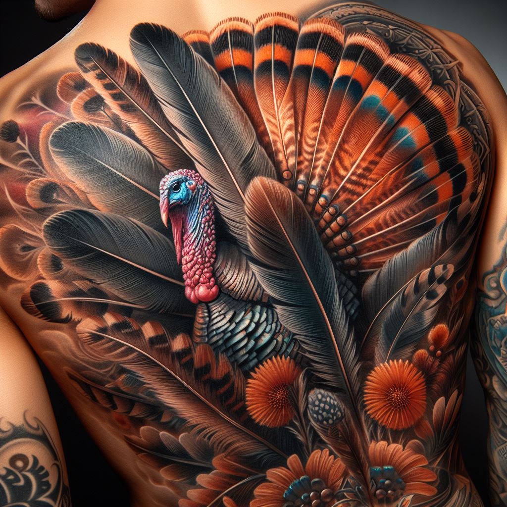 Turkey Feather Tattoo 10