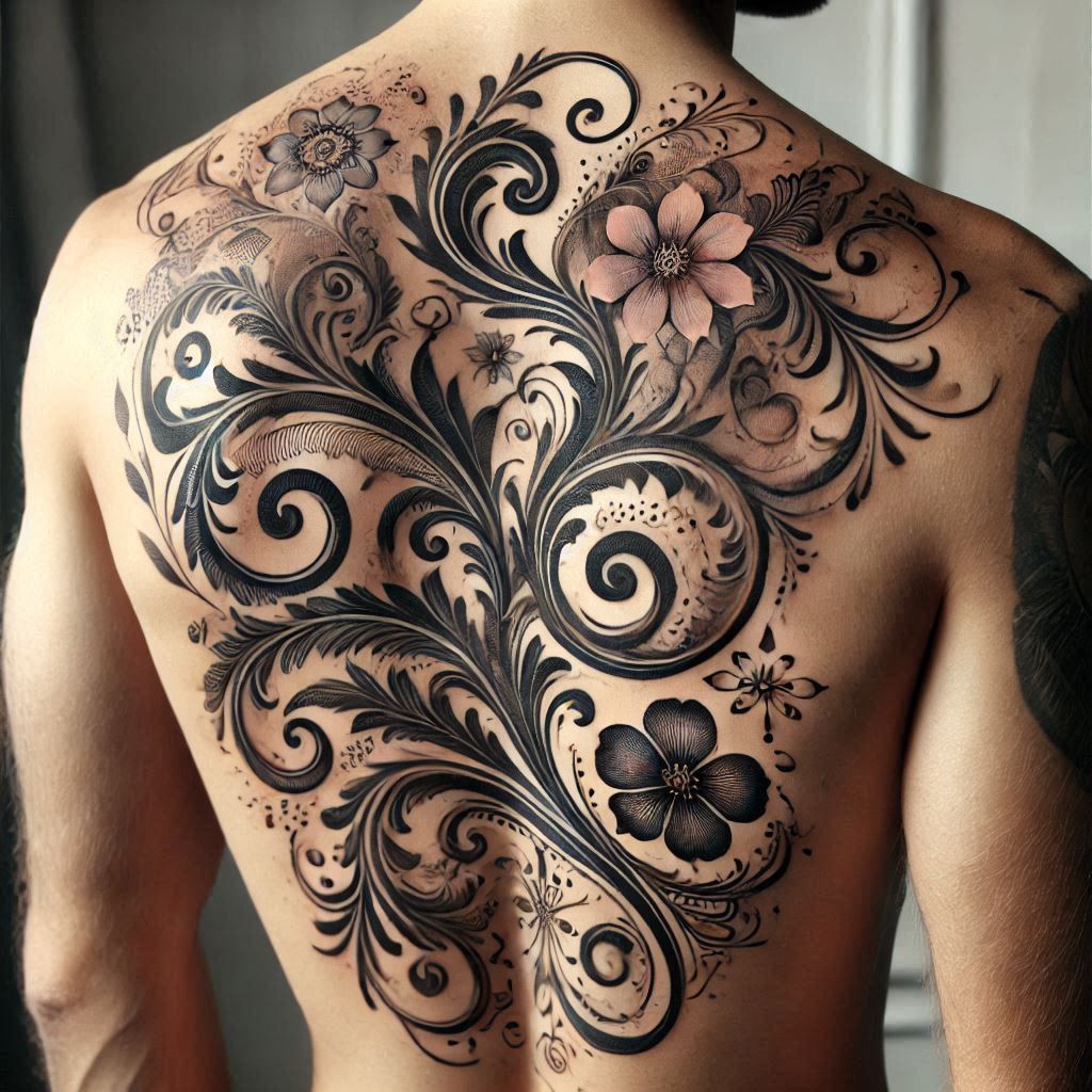 Black Filigree Tattoo 10