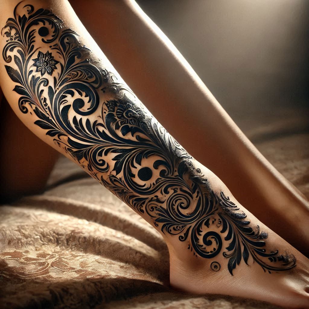 Black Filigree Tattoo 13