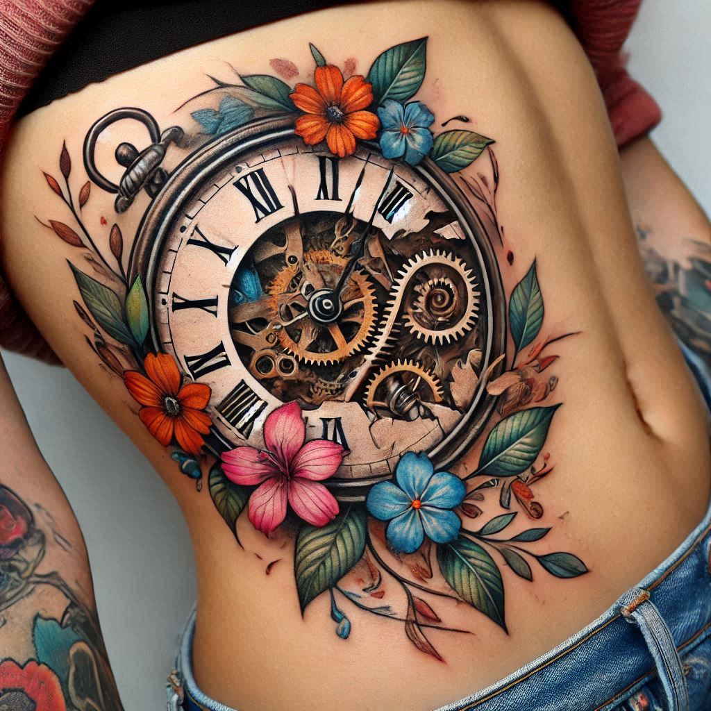 Broken Clock Tattoo 12