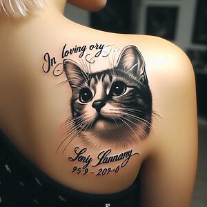 Cat Memorial Tattoo 16