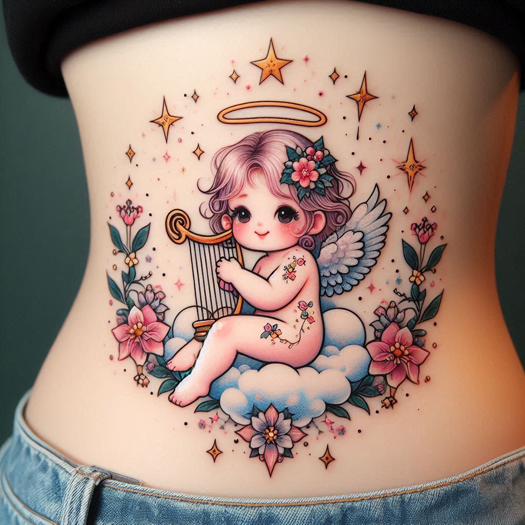 Cherub Angel Tattoo 12