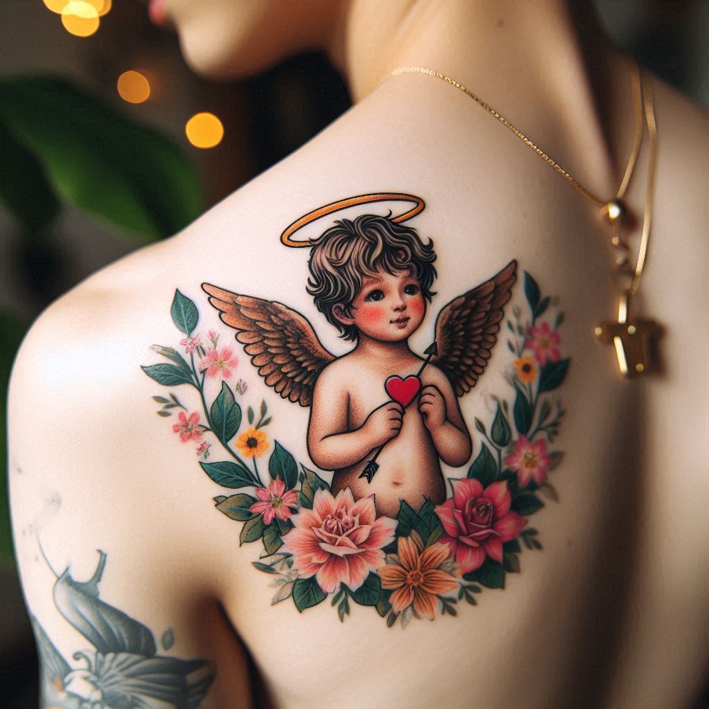 Cherub Angel Tattoo 6