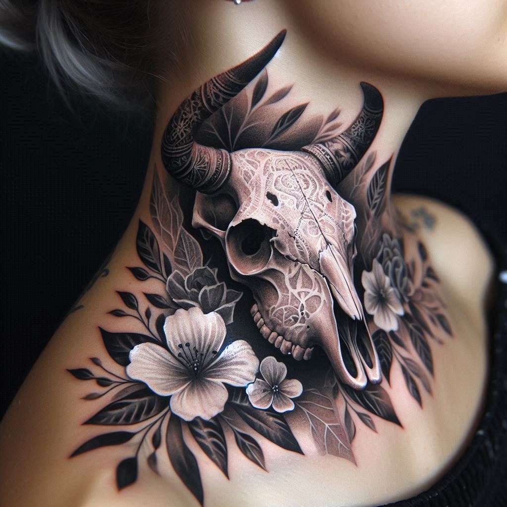 Cow Skull Tattoo 8