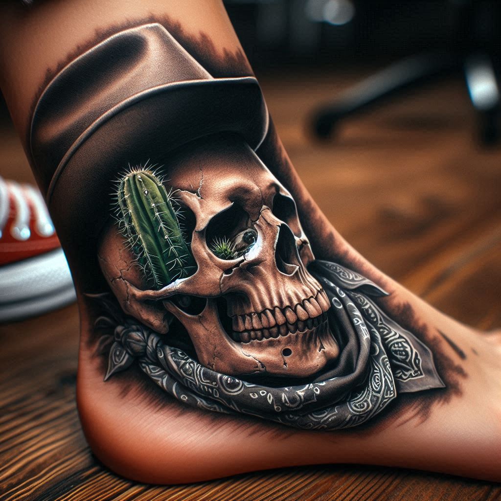 Cowboy Skull Tattoo 16