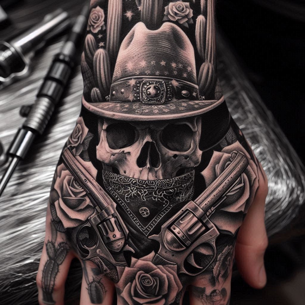 Cowboy Skull Tattoo 2