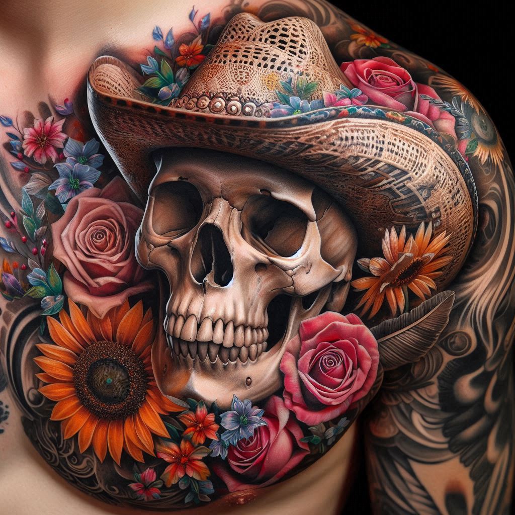 Cowboy Skull Tattoo 6