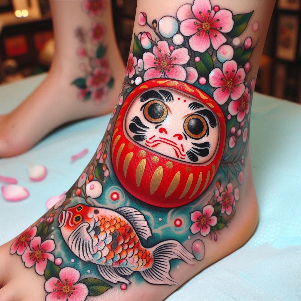 Daruma Doll Tattoo 16