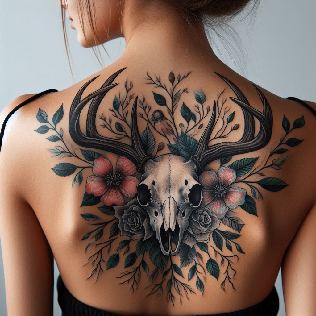 Deer Skull Tattoo 10