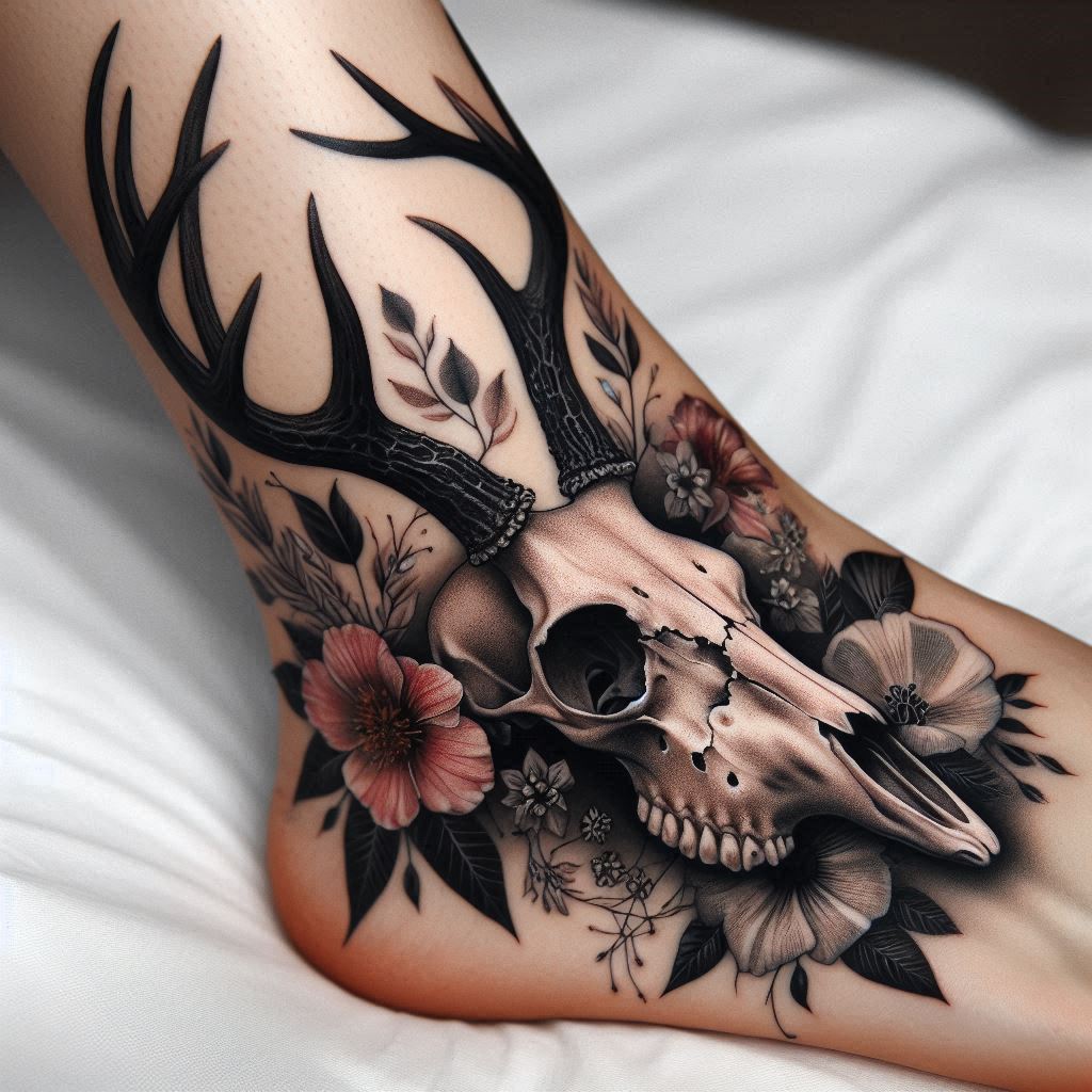 Deer Skull Tattoo 16