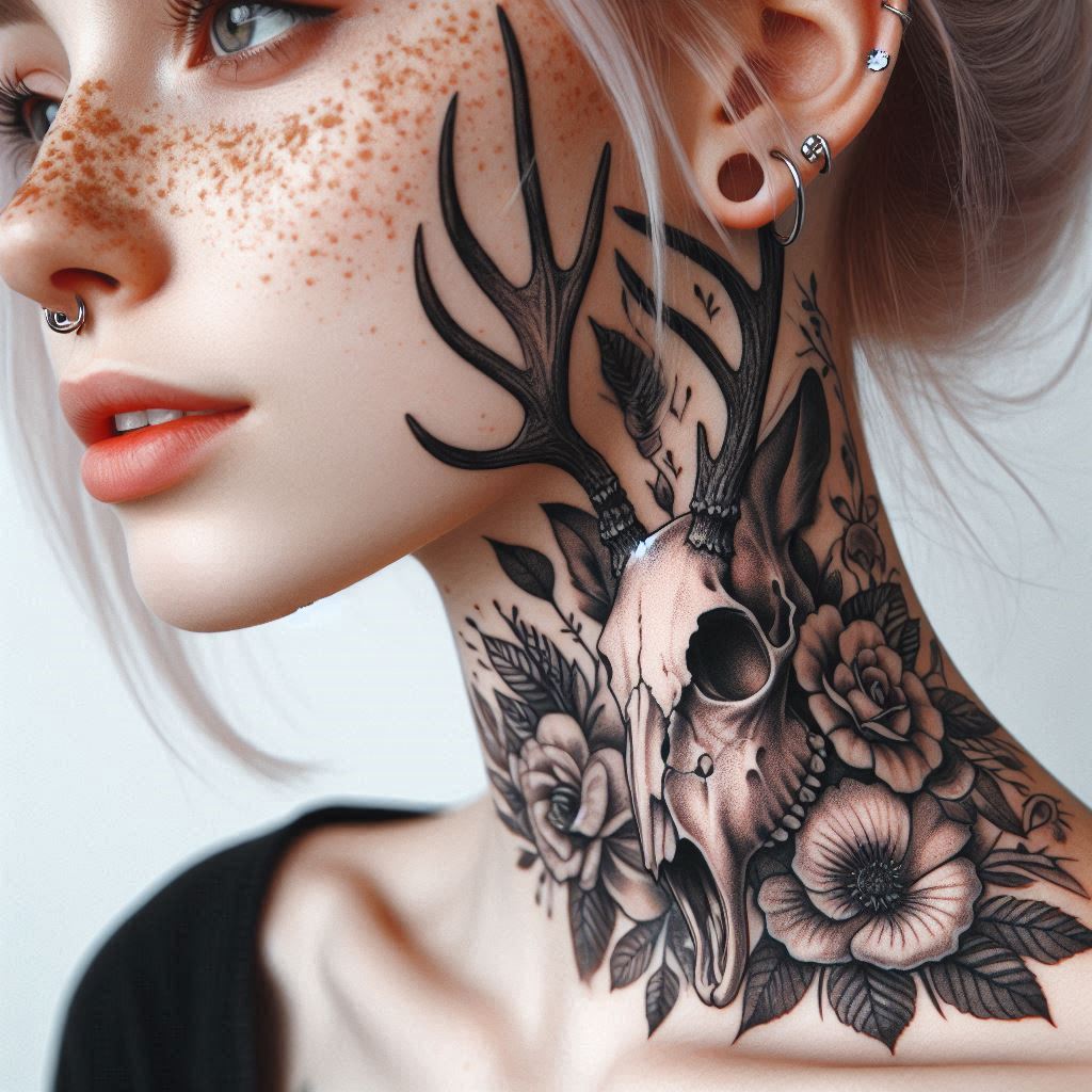 Deer Skull Tattoo 7