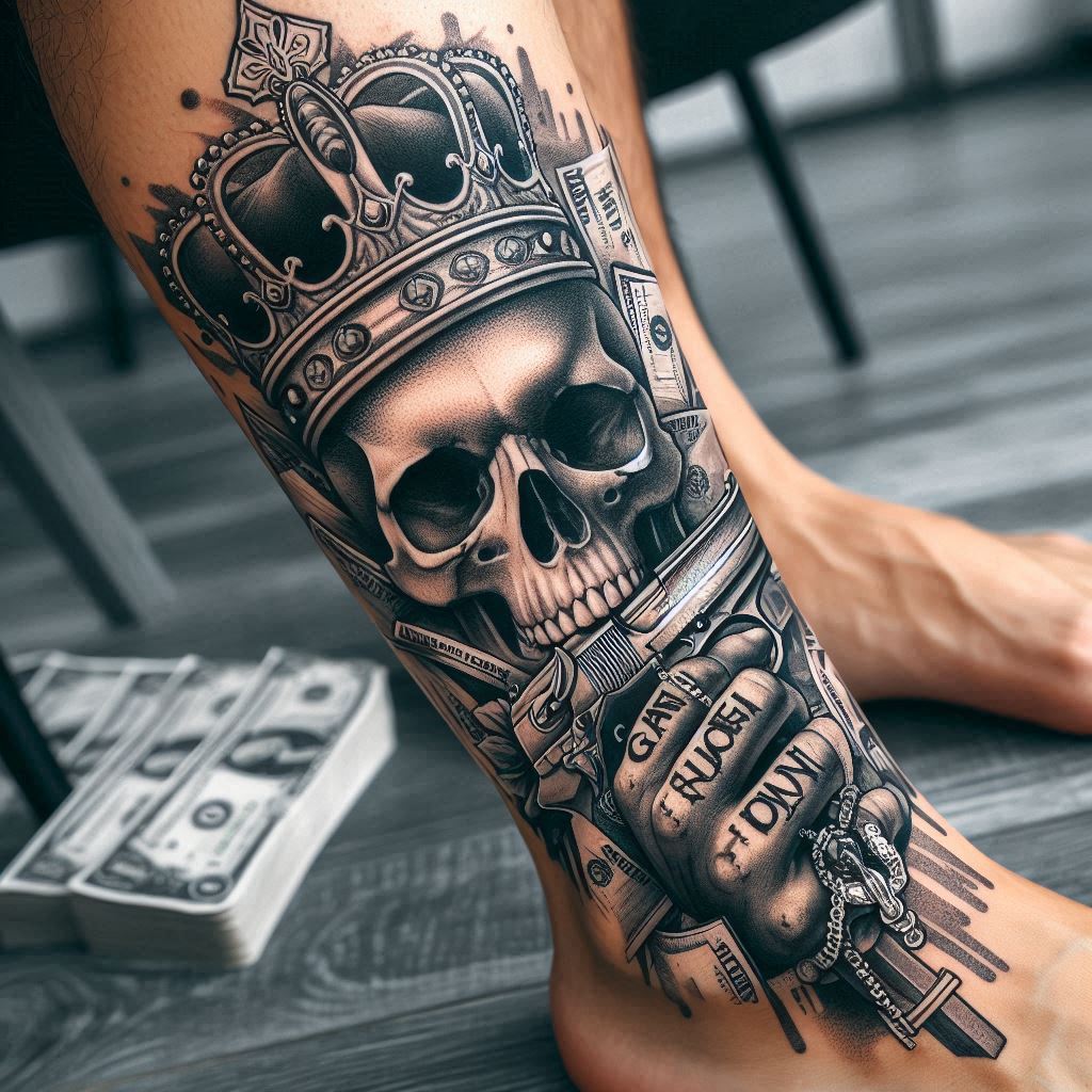 Gangster King Crown Tattoo 15