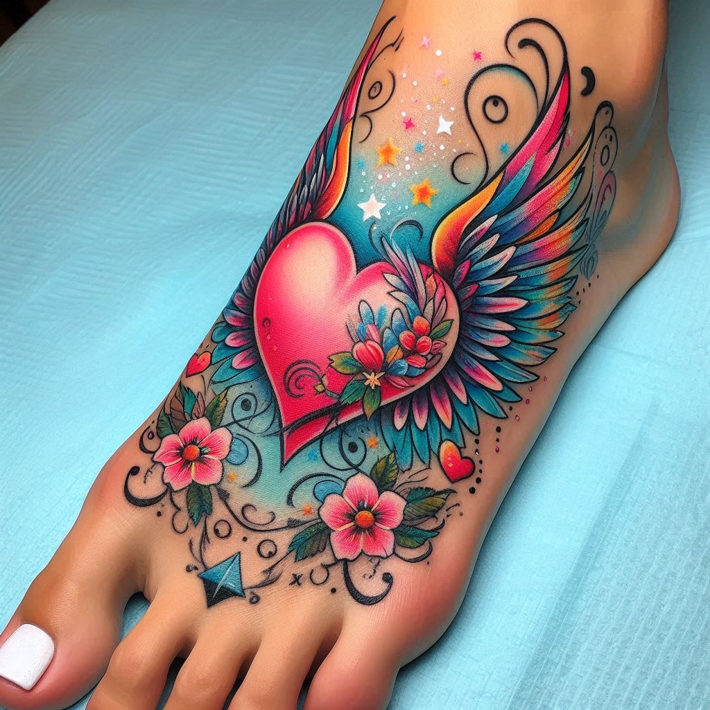 Heart With Wings Tattoo 18