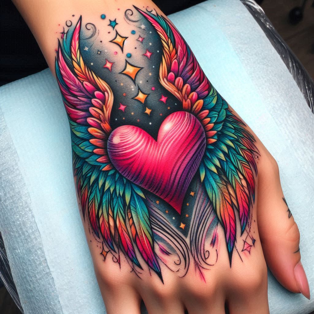 Heart With Wings Tattoo 2