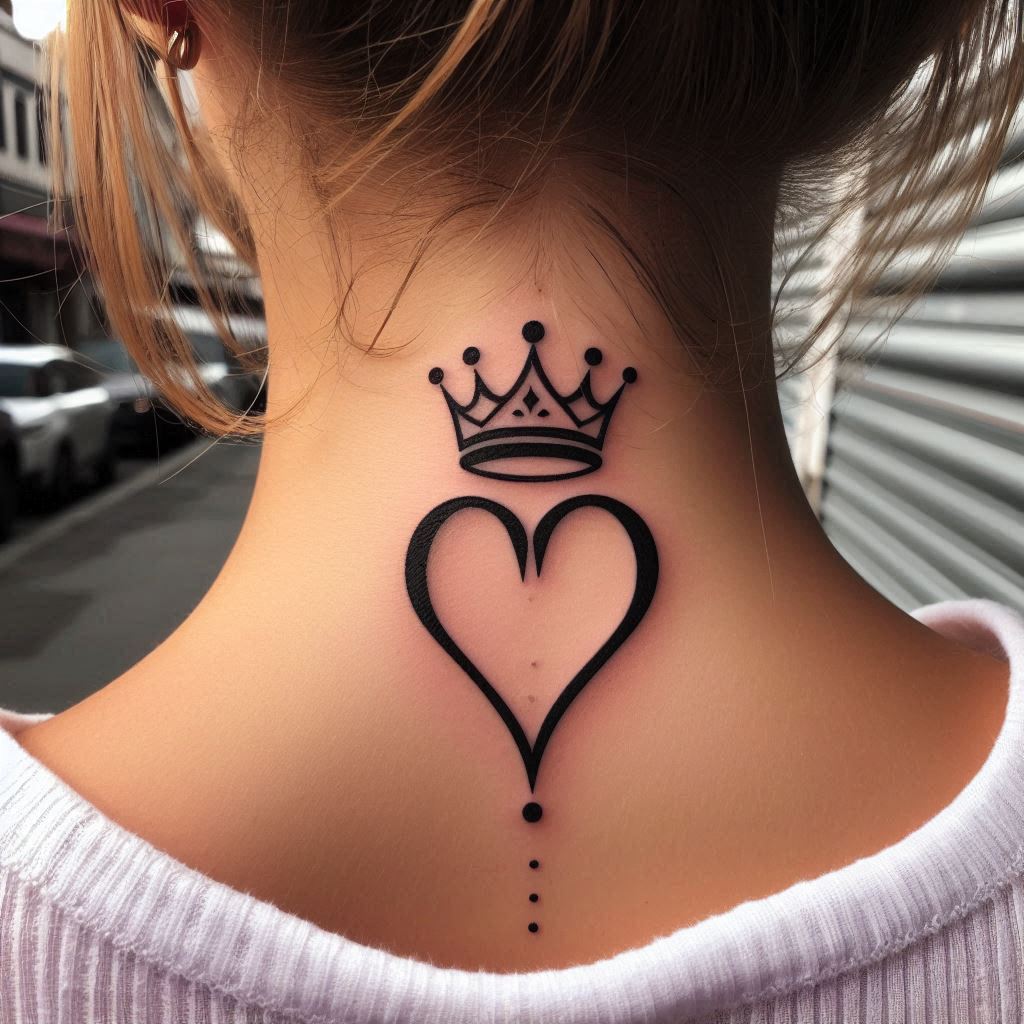 Heart with Crown Tattoo 8